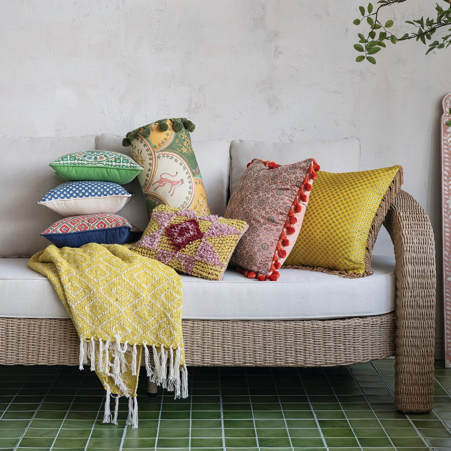 Woven Fabric Jacquard Pillow
