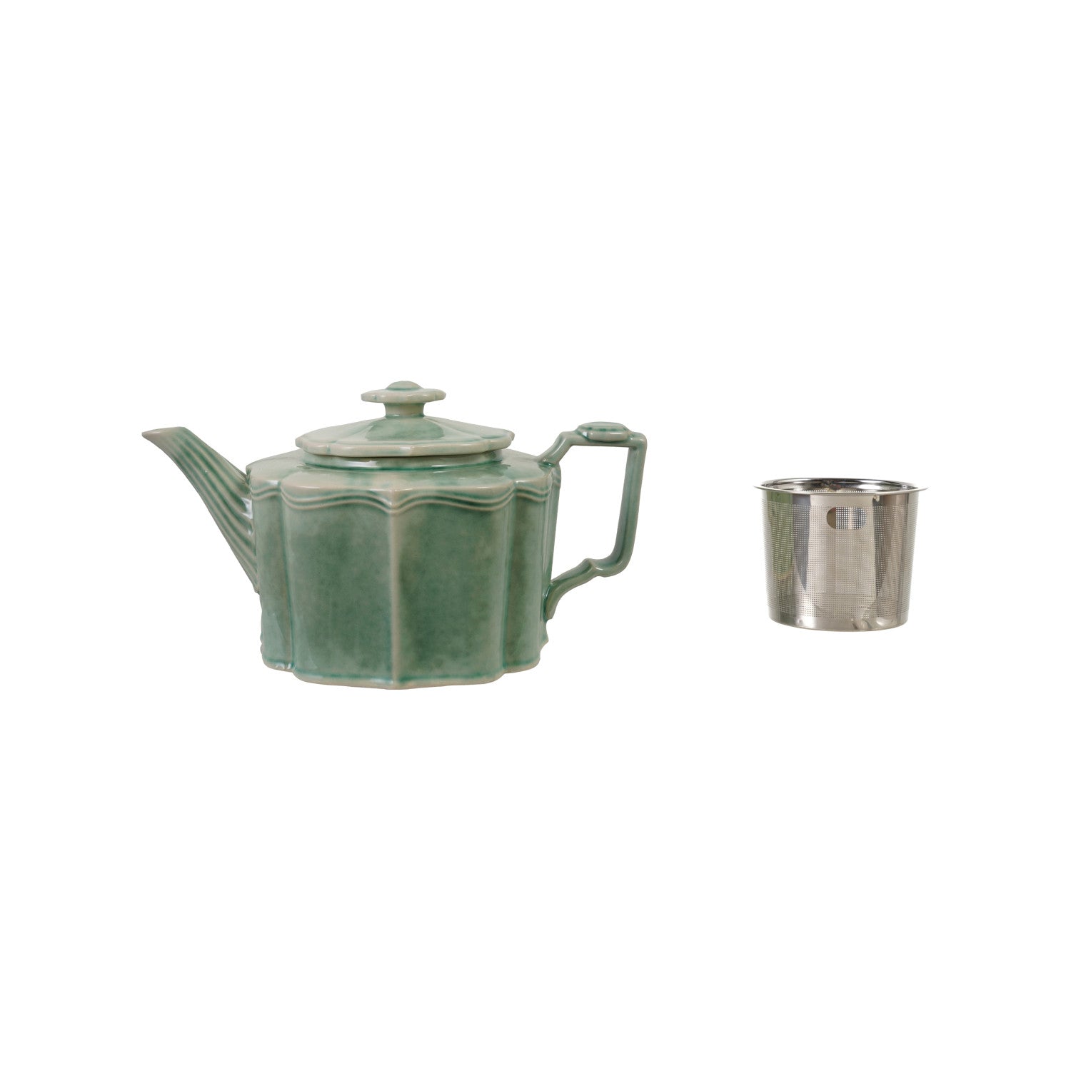 Sage Teapot with Strainer