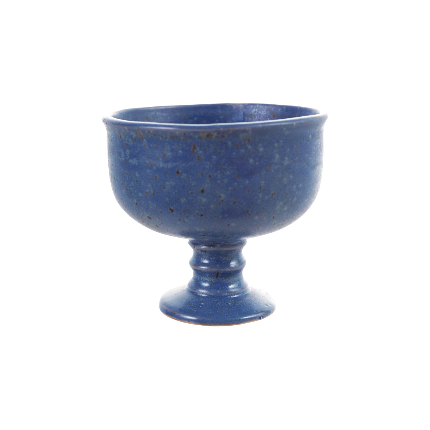 Stoneware Pedestal Bowl - French Blue