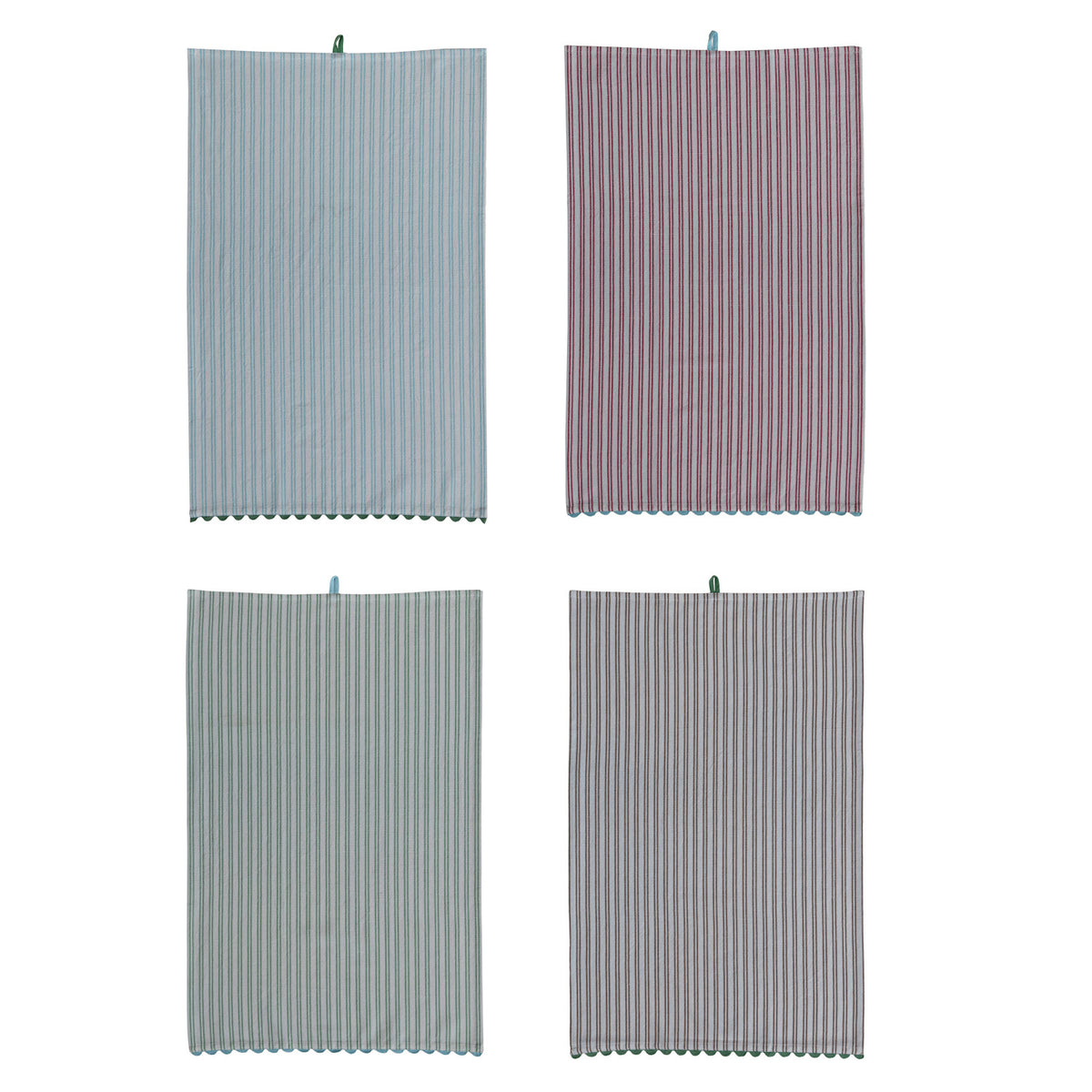 Woven Cotton Striped Tea Towel