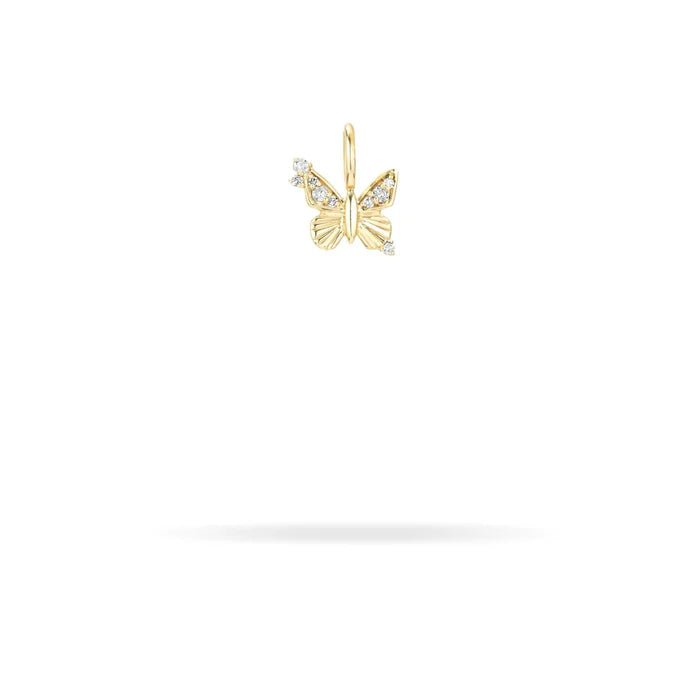 Diamond Butterfly Mini Bead Charm - Box Turtle