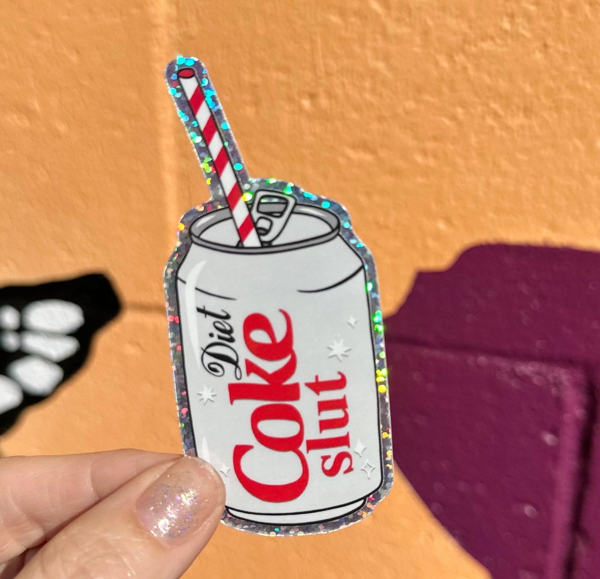 Diet Coke Slut Glitter Sticker - Box Turtle