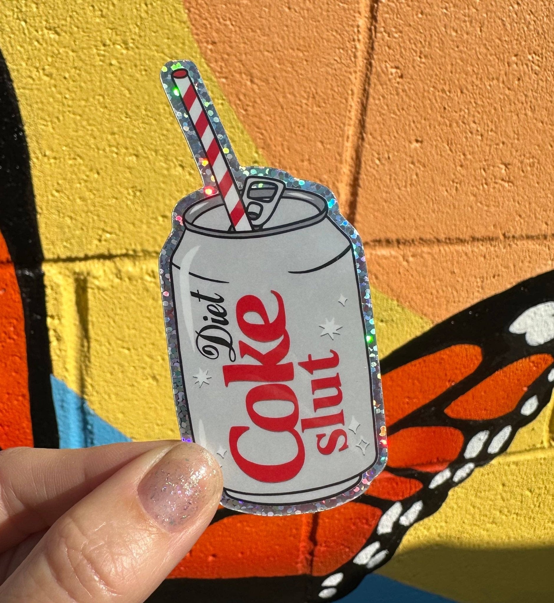 Diet Coke Slut Glitter Sticker - Box Turtle