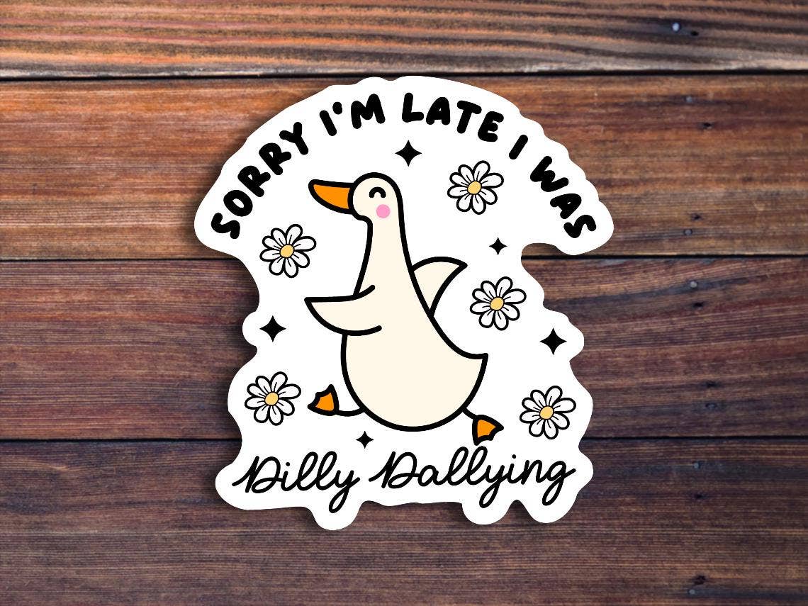 Dilly Dallying Goose Sticker - Box Turtle