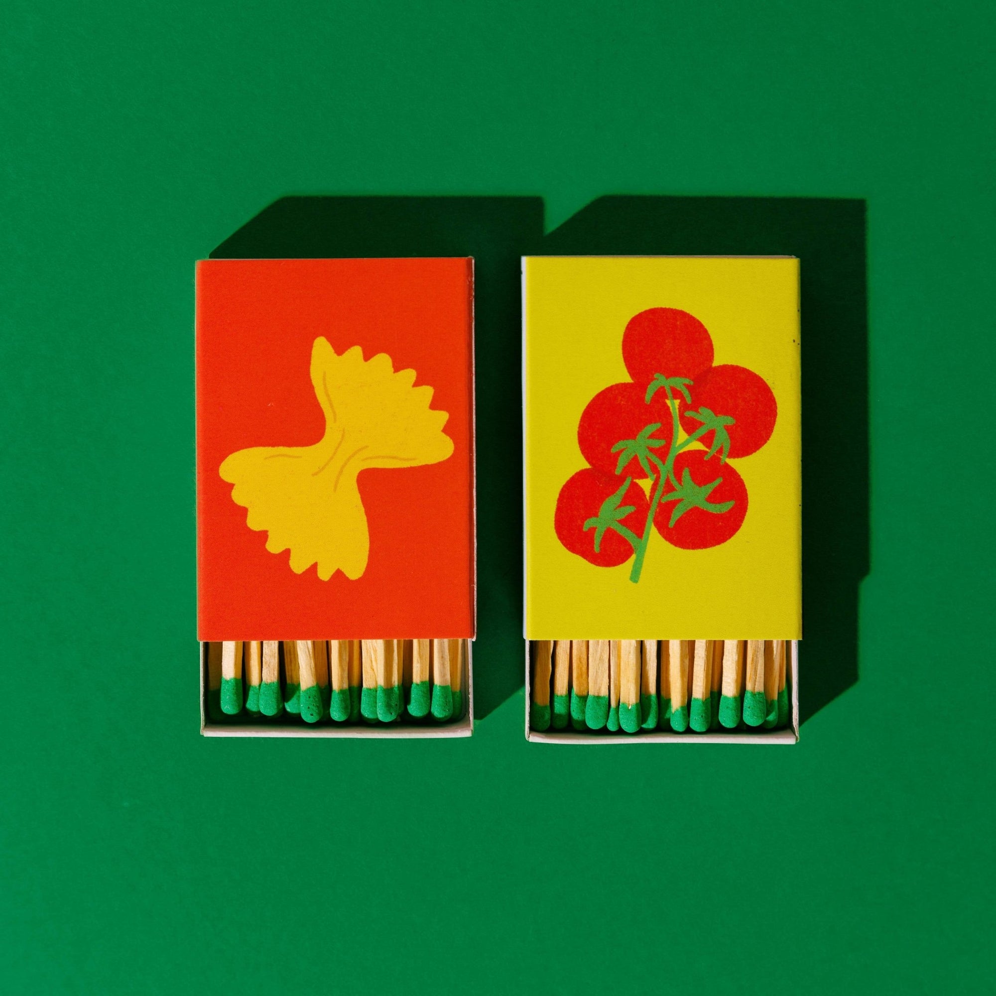 "Dinner Party" Matches with 28 Strike Matchbox  - Box Turtle