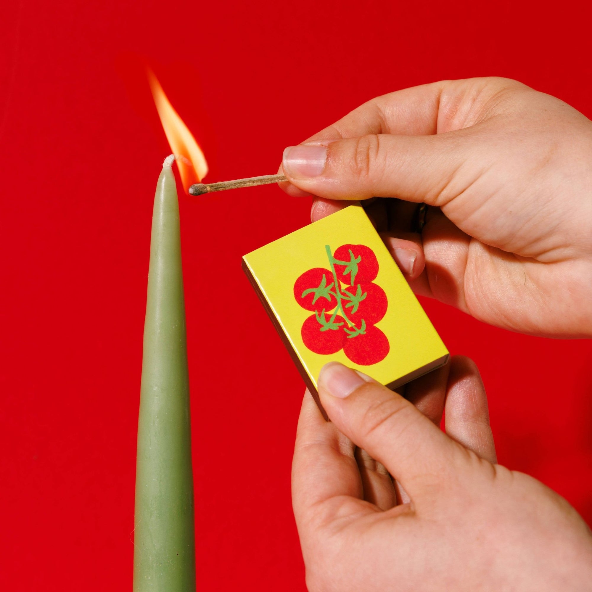 "Dinner Party" Matches with 28 Strike Matchbox  - Box Turtle