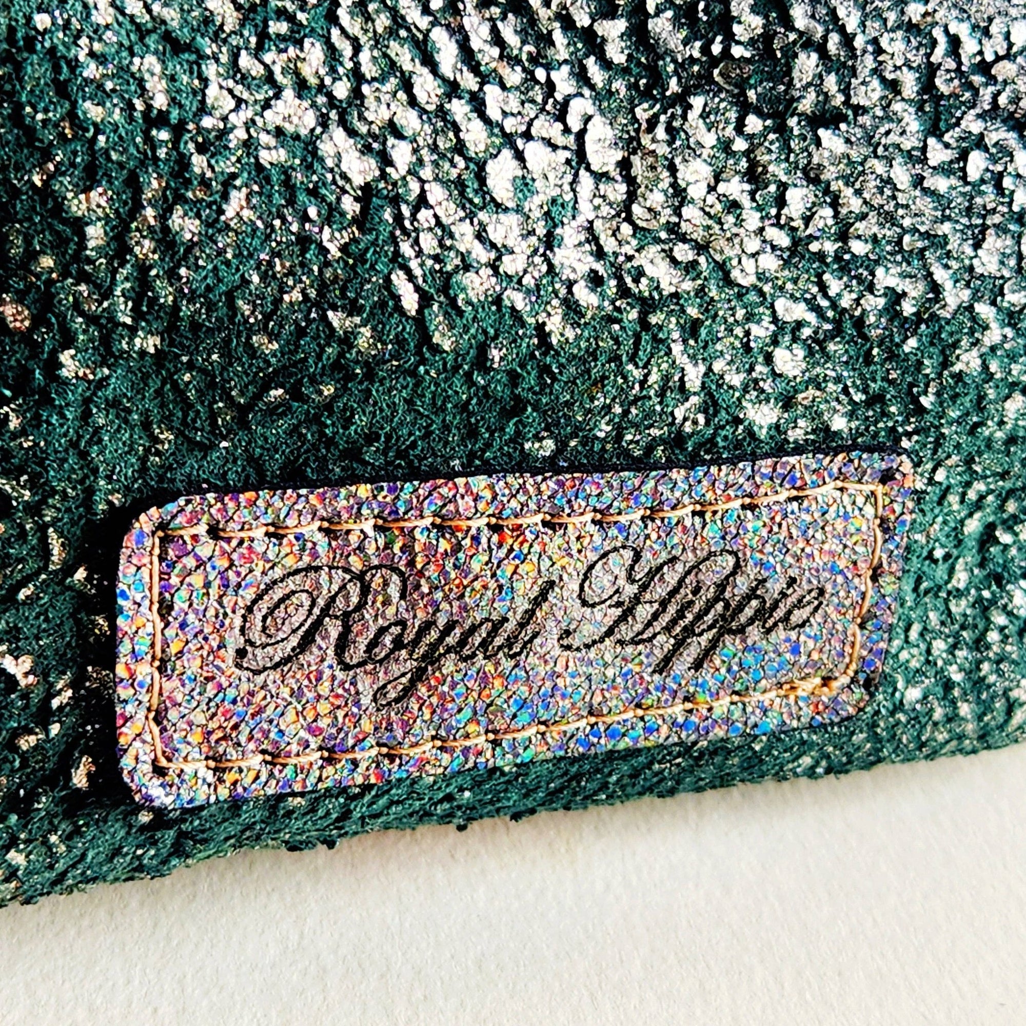 Distressed Pewter Italian Leather With French Trim Pouch - Box Turtle