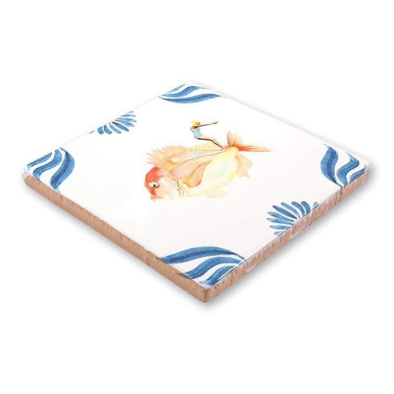 Dive Fearlessly StoryTile - Box Turtle