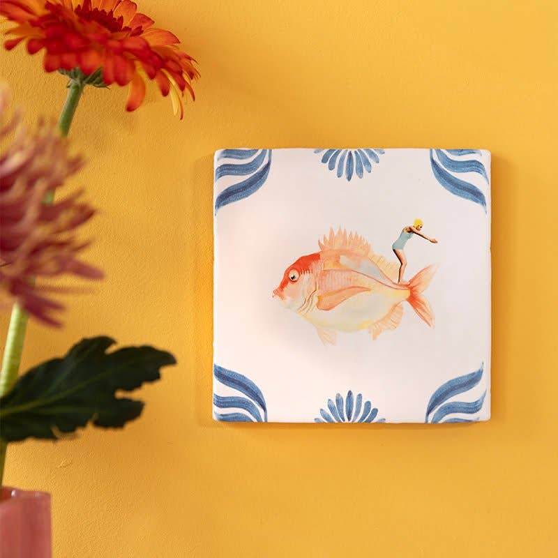Dive Fearlessly StoryTile - Box Turtle