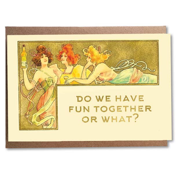 Do We Have Fun Together Or What? Funny Art Card - Box Turtle