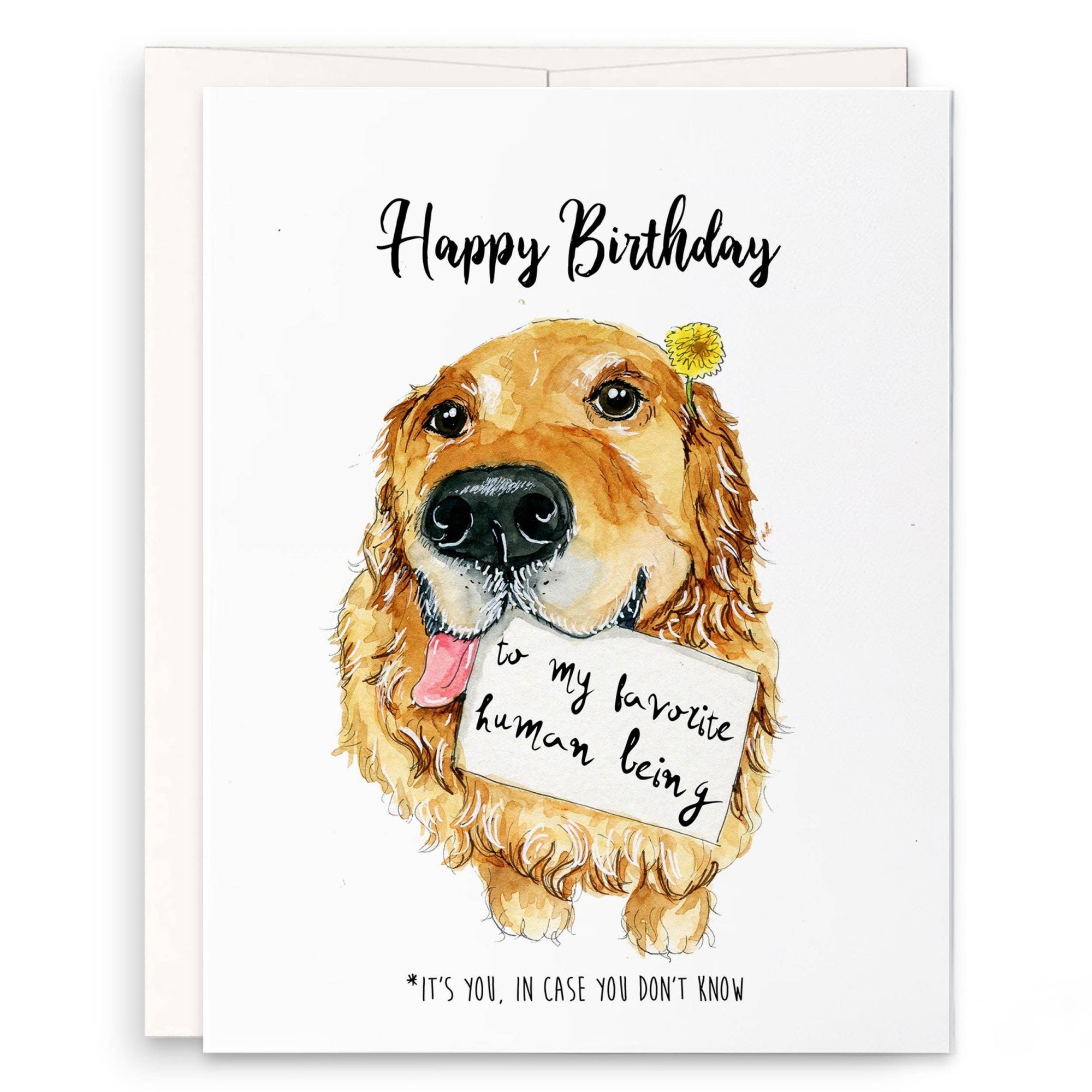 Dog Favorite Person - Funny Birthday Card - Box Turtle