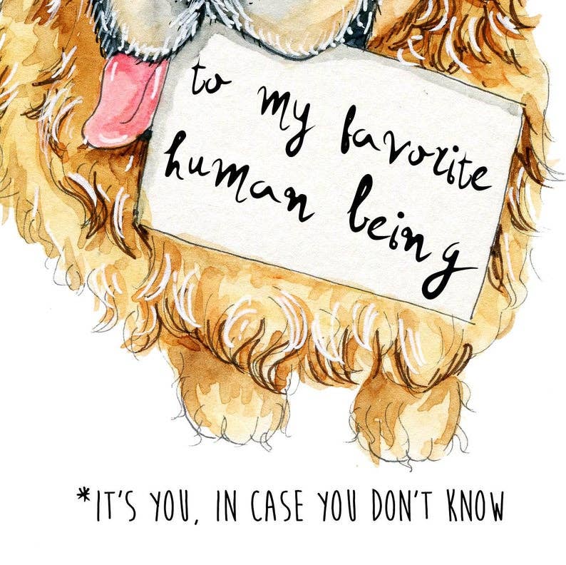 Dog Favorite Person - Funny Birthday Card - Box Turtle