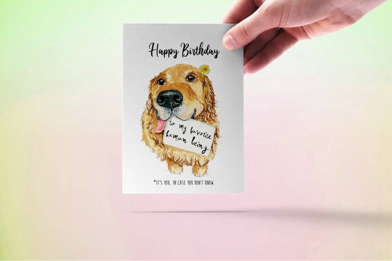 Dog Favorite Person - Funny Birthday Card - Box Turtle