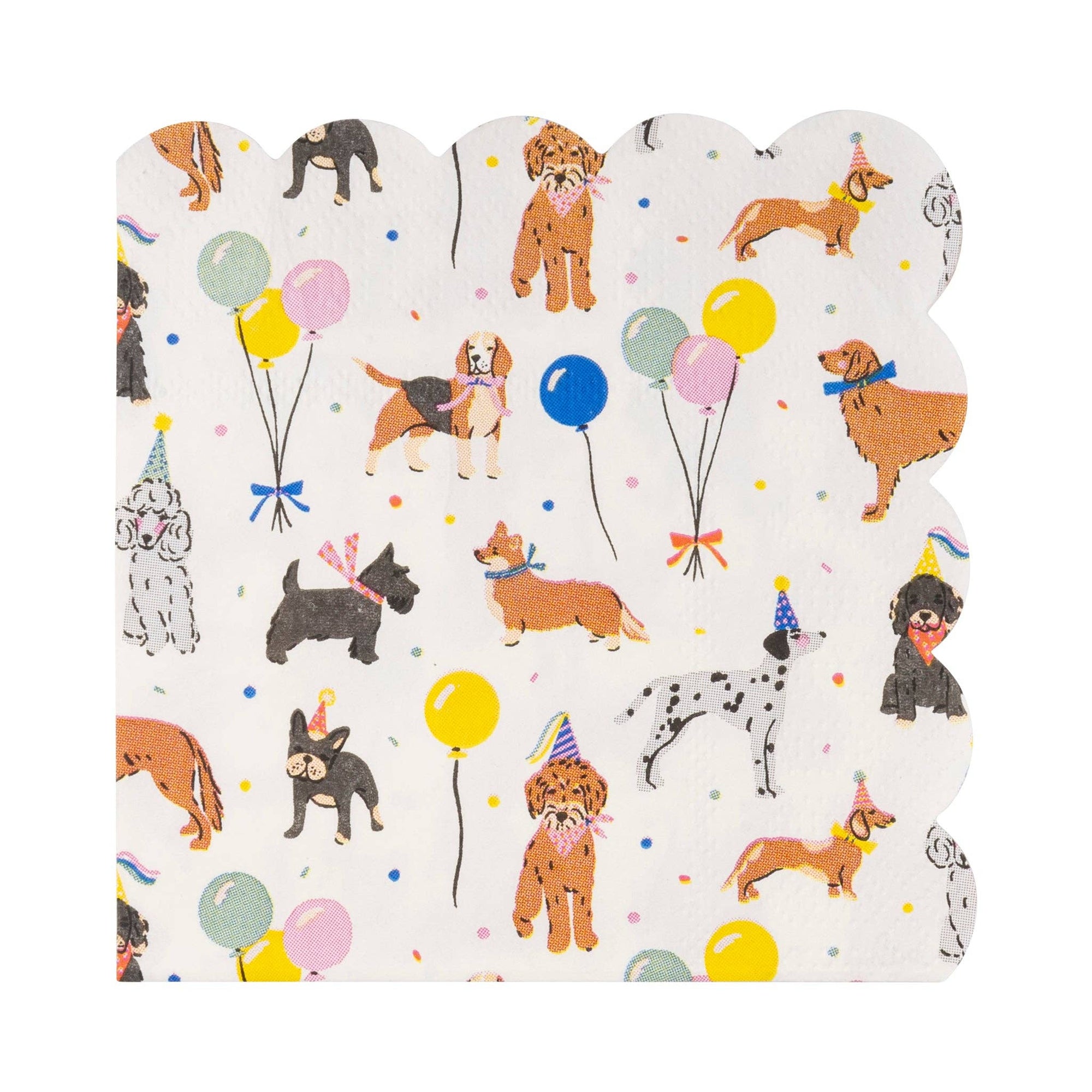 Dog Party Cocktail Napkin - Box Turtle