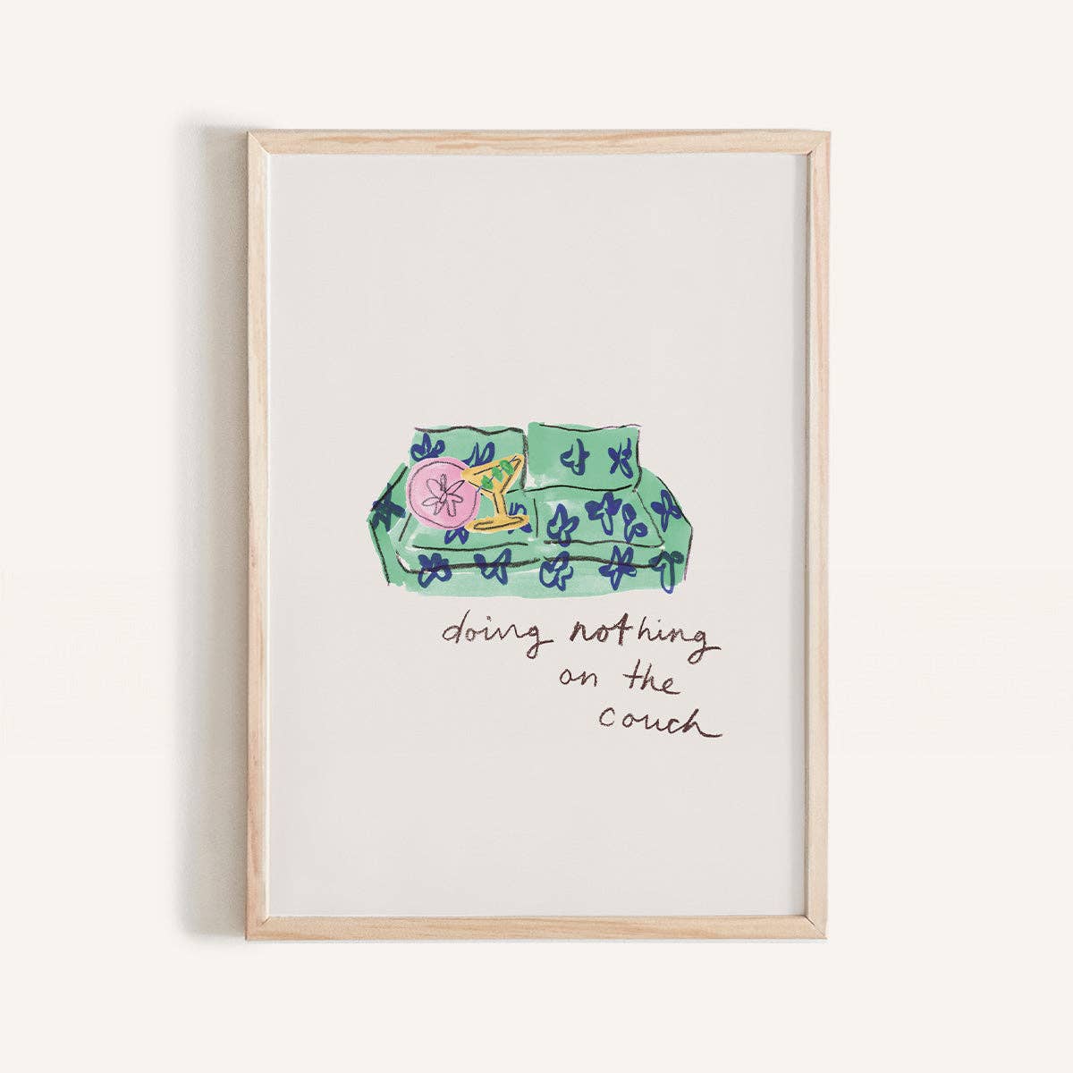 Doing Nothing on the Couch Art Print - Box Turtle