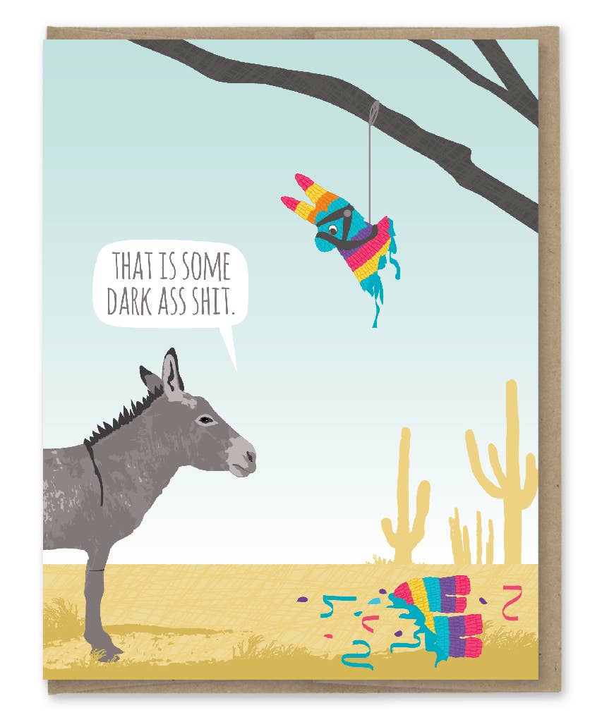 Donkey Pinata Birthday Card - Box Turtle