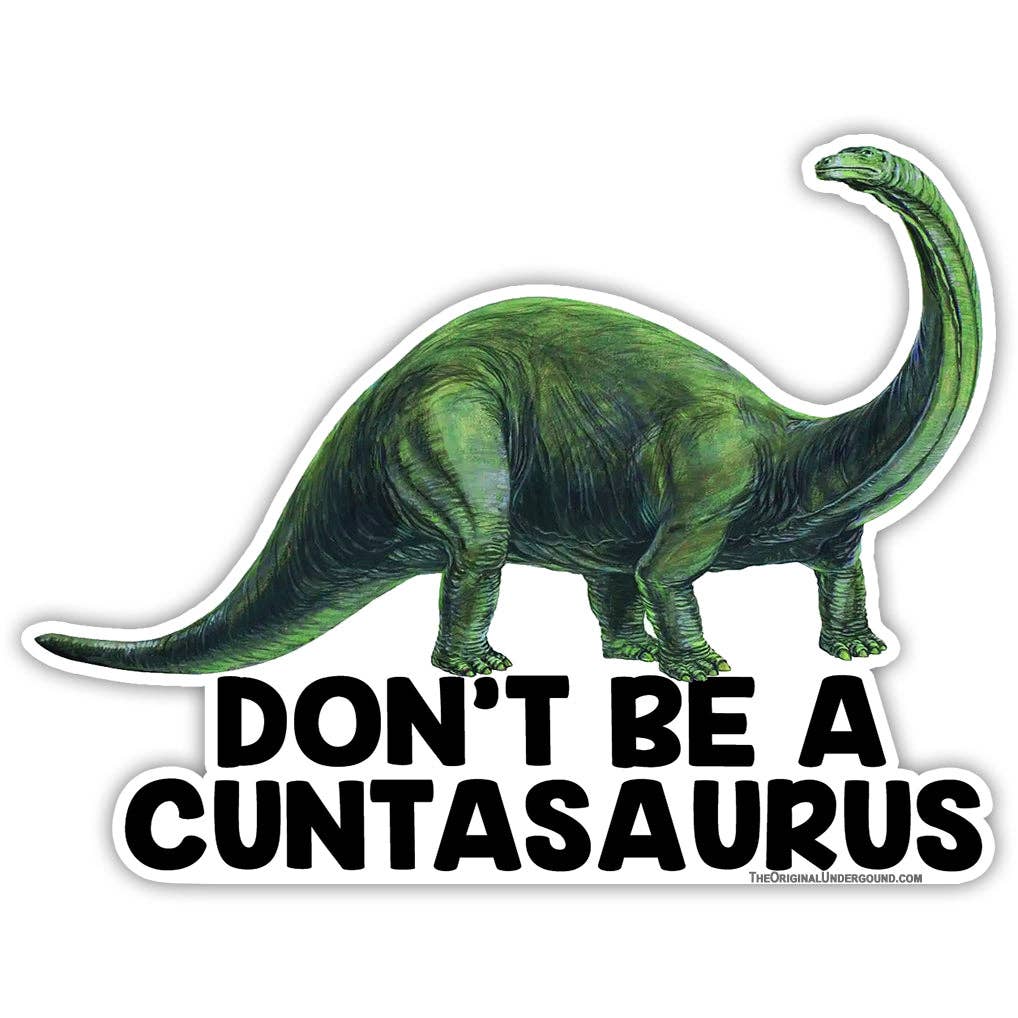 Don't Be a Cuntasaurus Sticker - Box Turtle