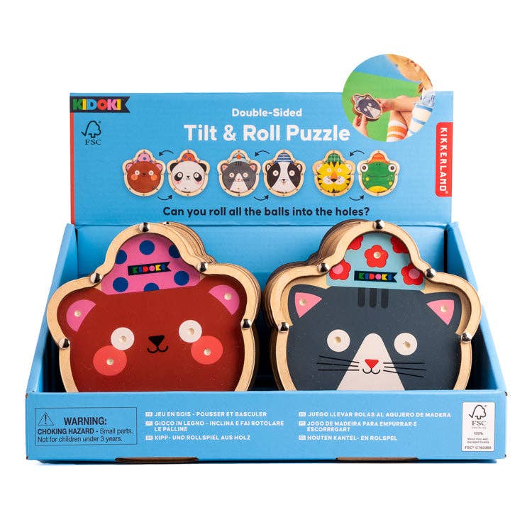Double Sided Tilt & Roll Puzzle - Box Turtle