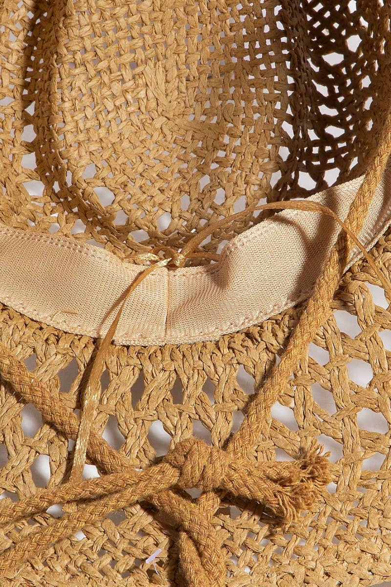 Double Strap Western Straw Hat - Box Turtle