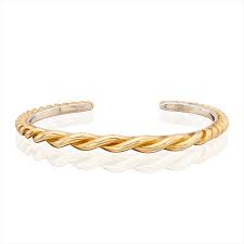 Tapered Twisted Cuff - Gold