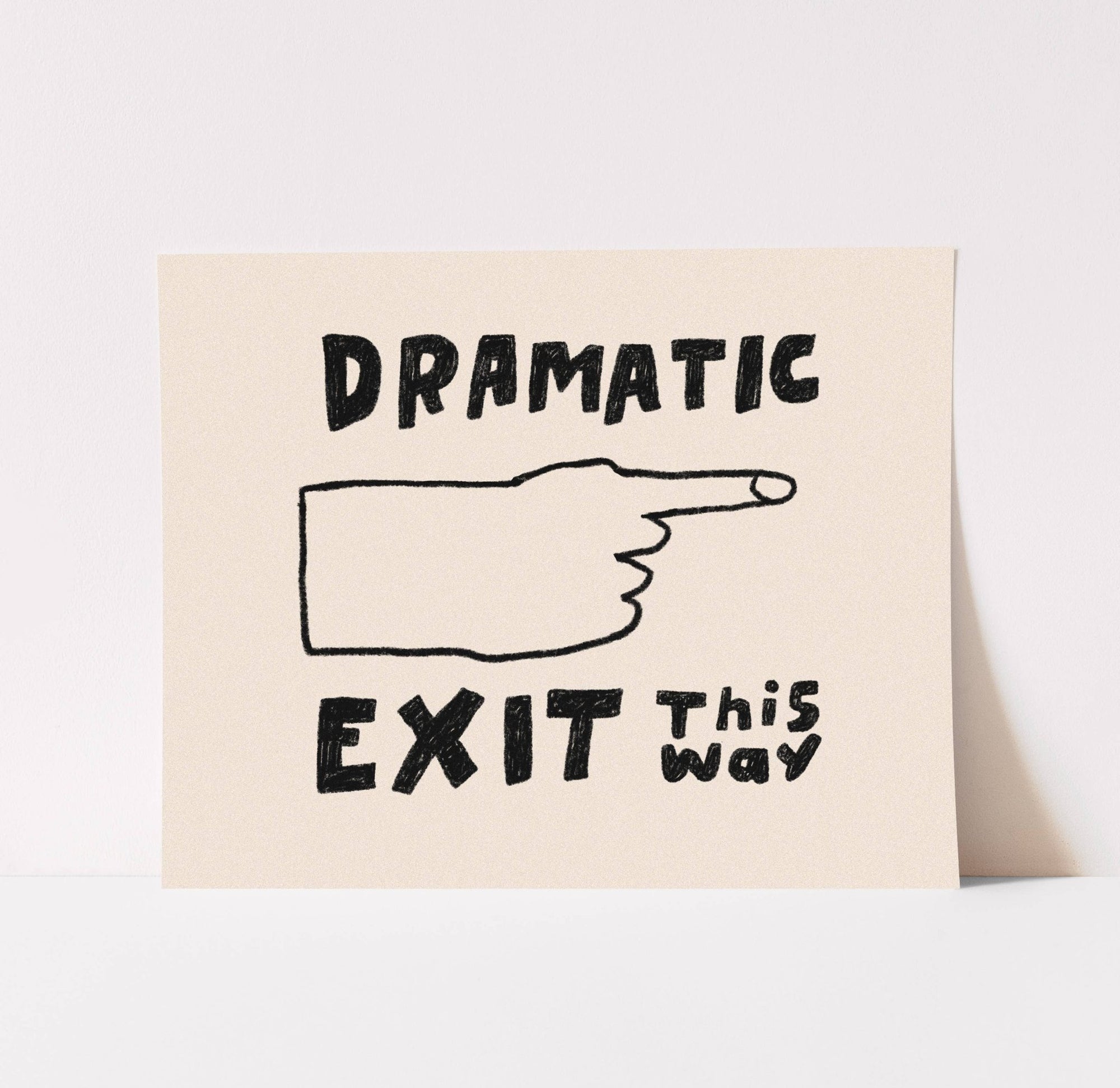 Dramatic Exit Art Print - Box Turtle