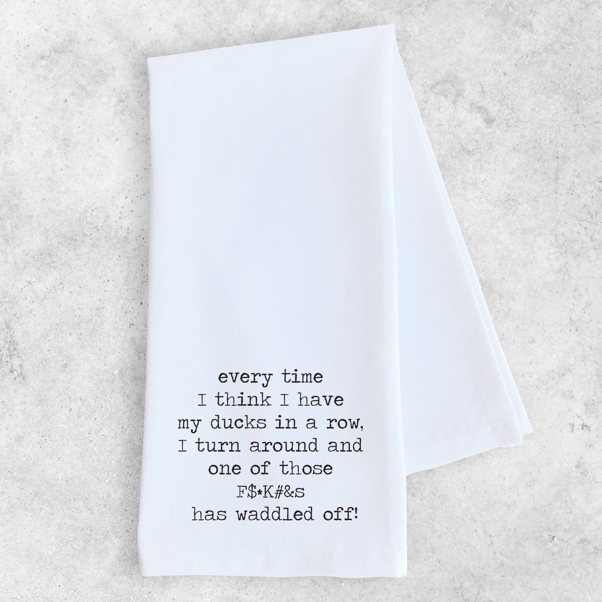 Ducks In A Row Tea Towel - Box Turtle