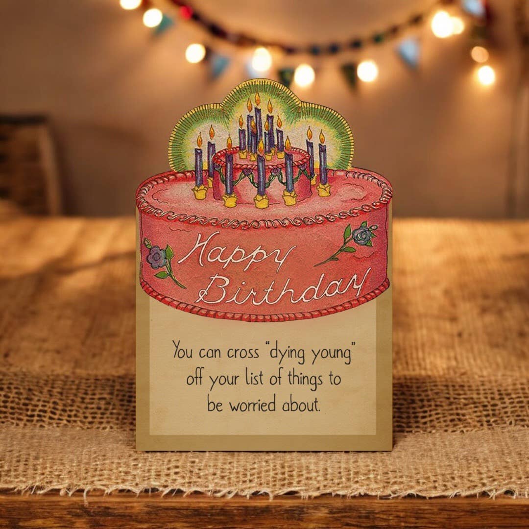 Dying Young Happy Birthday Card - Box Turtle