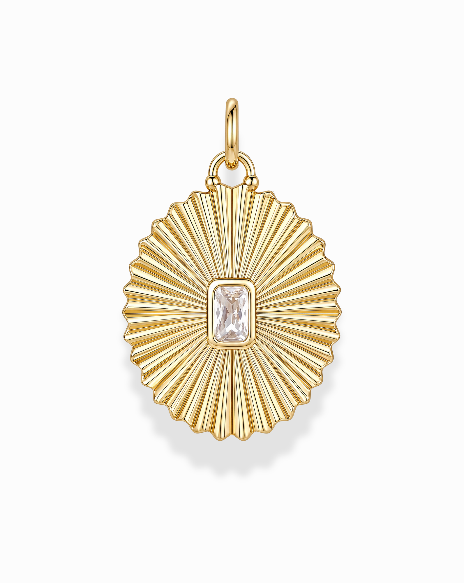 Gold Cora Fluted Charm