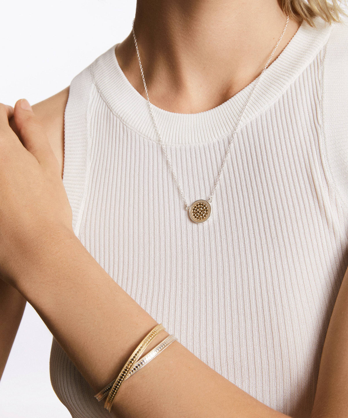 Gold Classic Disc Necklace