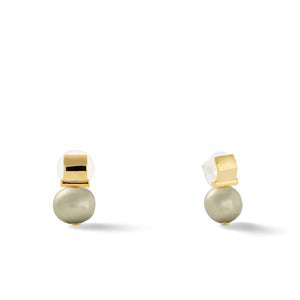 Petite and Smooth Pebble Pearl Post - Baby