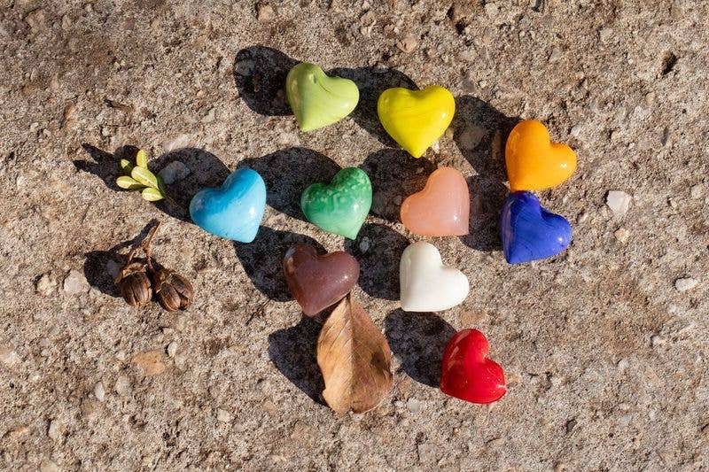 Glass Pocket Hearts