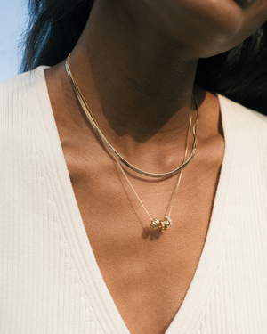 Gold Desi Fluted Charm Spacer
