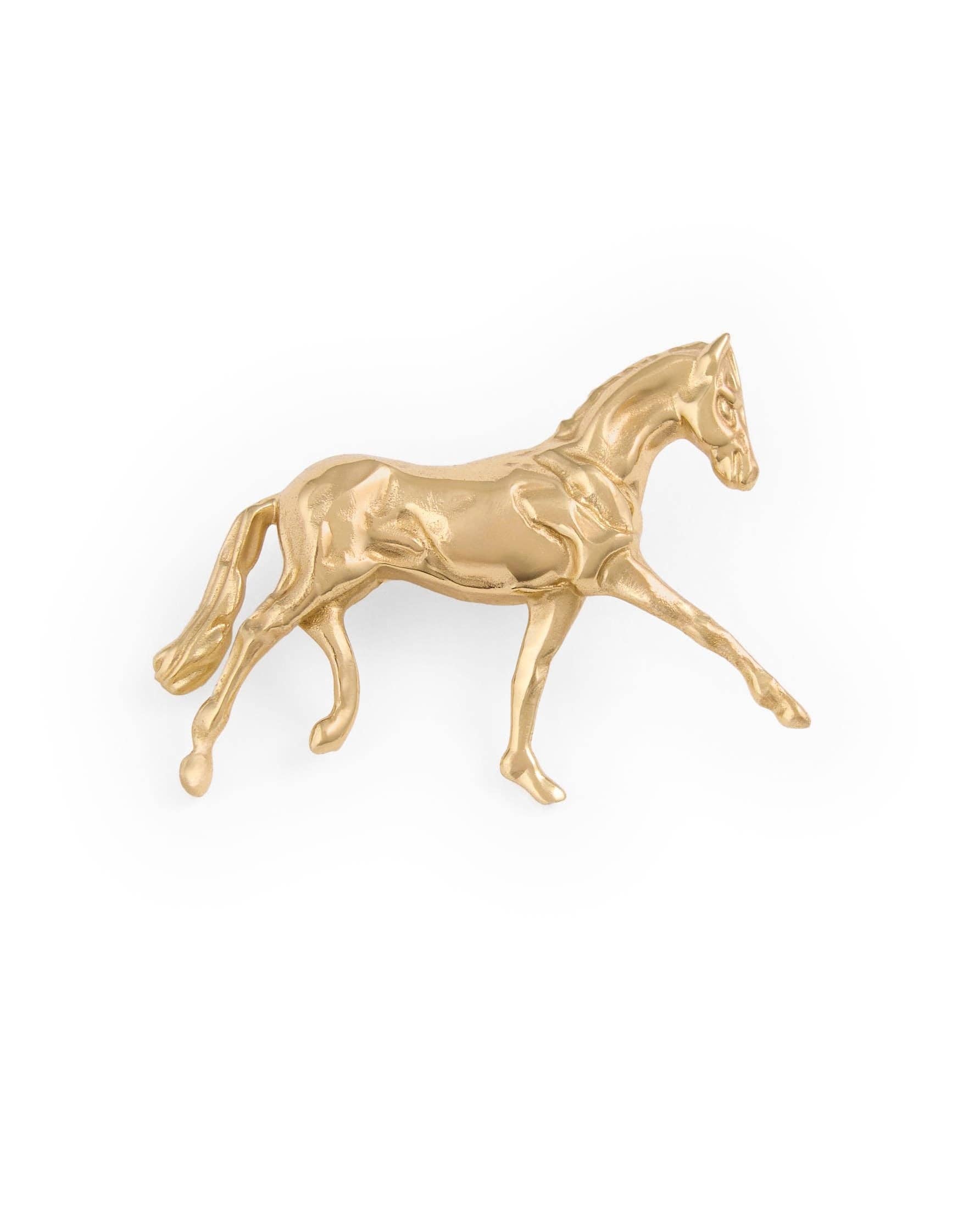Calliope Horse Brass Brooch