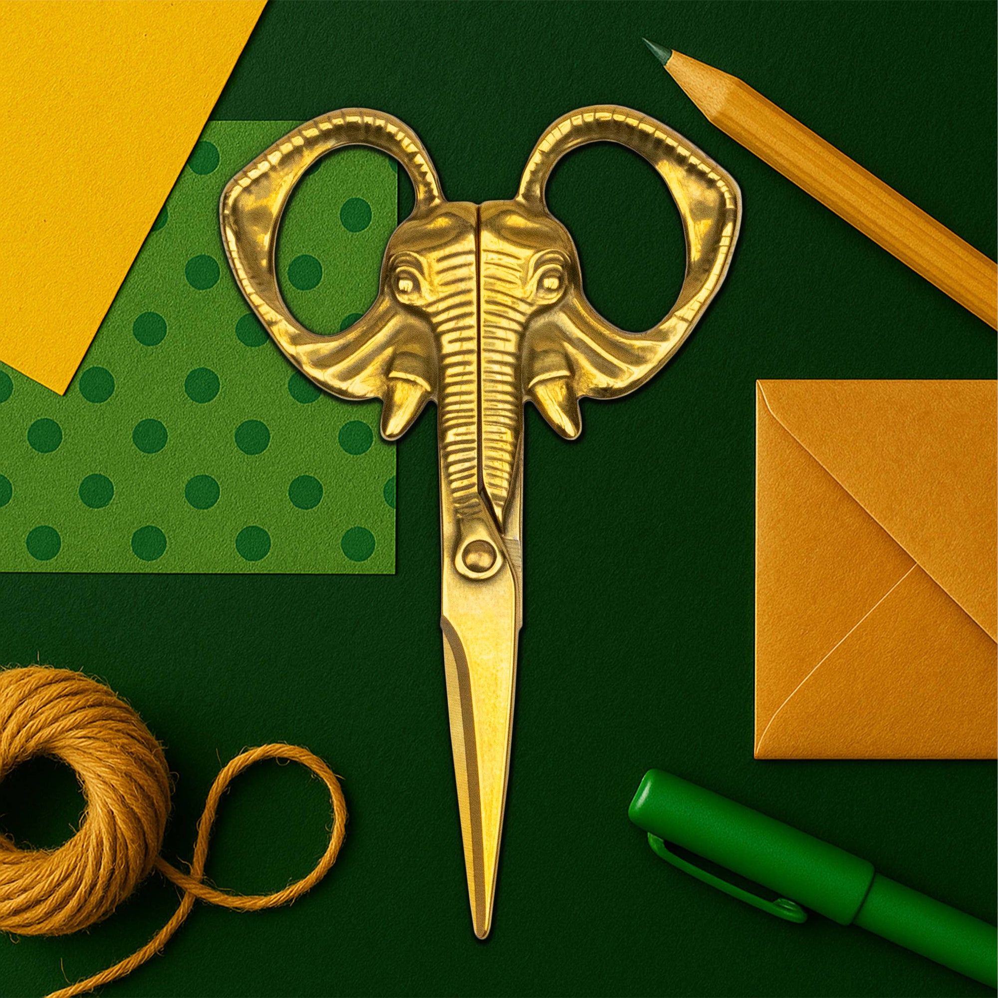 Brass Jumbo Elephant Scissors