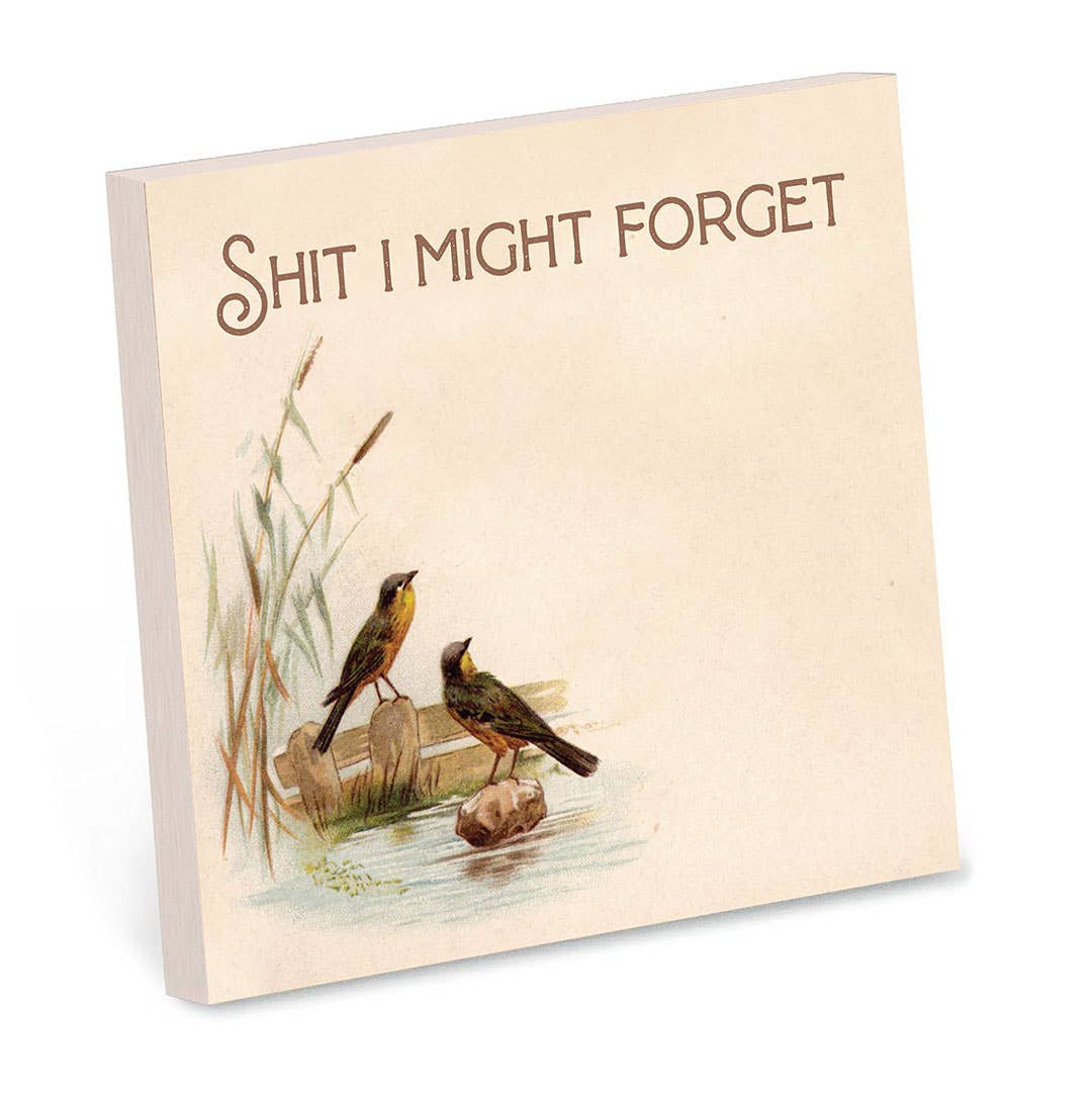 Shit I Might Forget Funny Sticky Note Pad