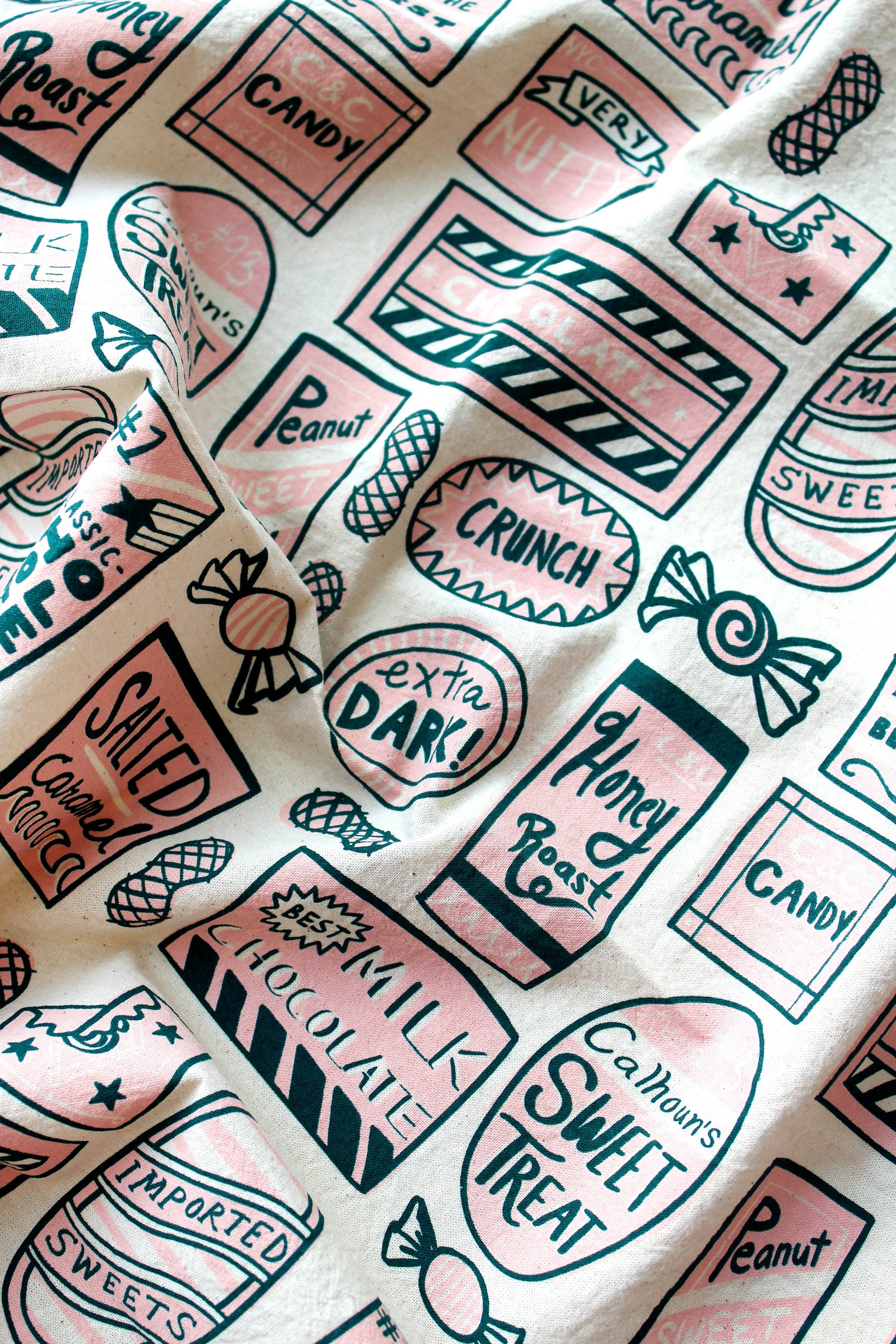 Sweet Treat Screen Printed Tea Towel