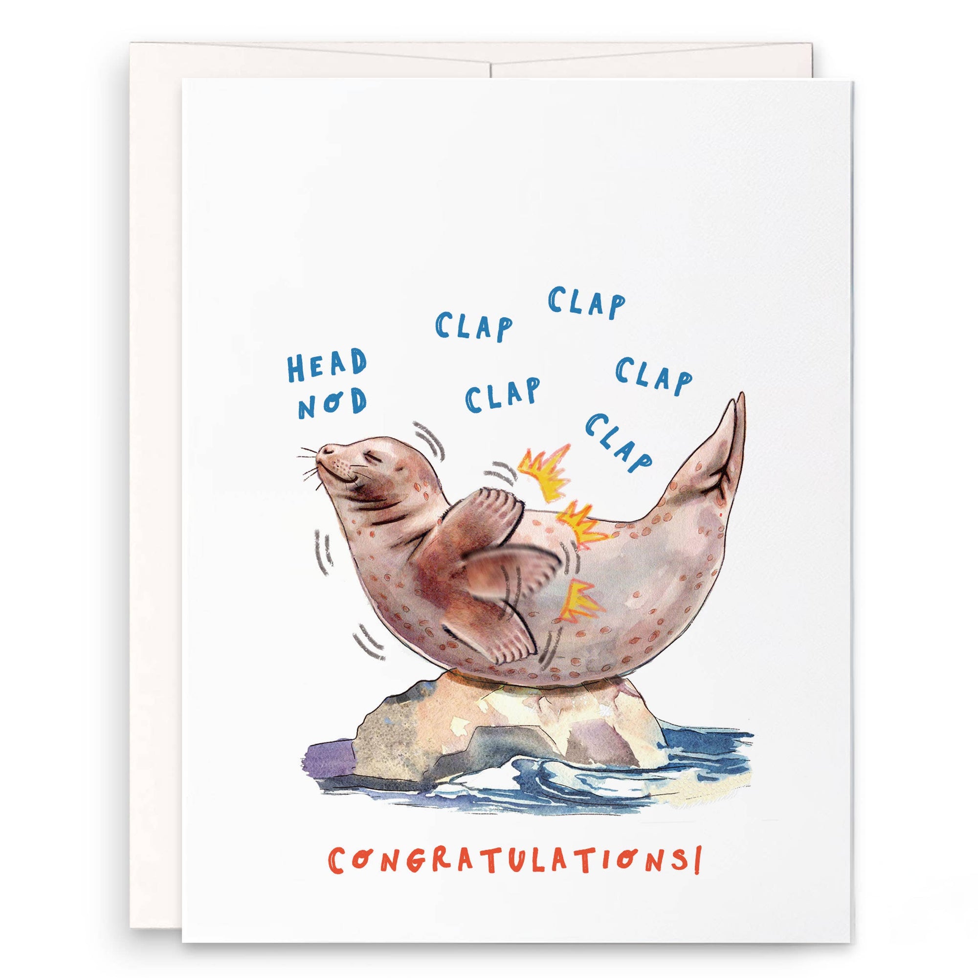 Claps Congrats Seal Of Approval - Funny Congratulations Card
