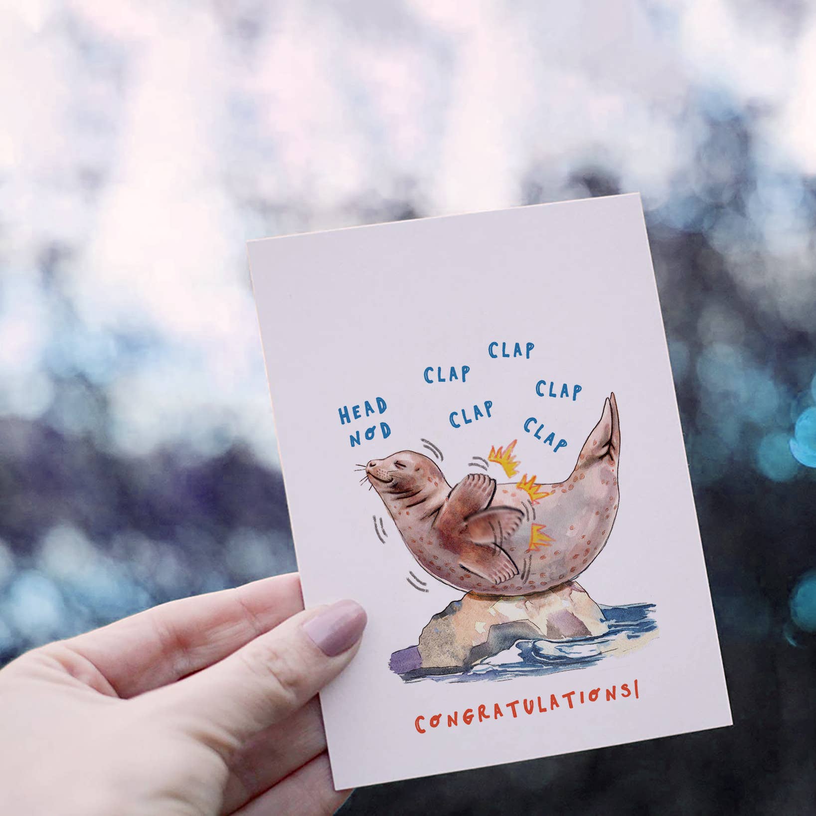 Claps Congrats Seal Of Approval - Funny Congratulations Card