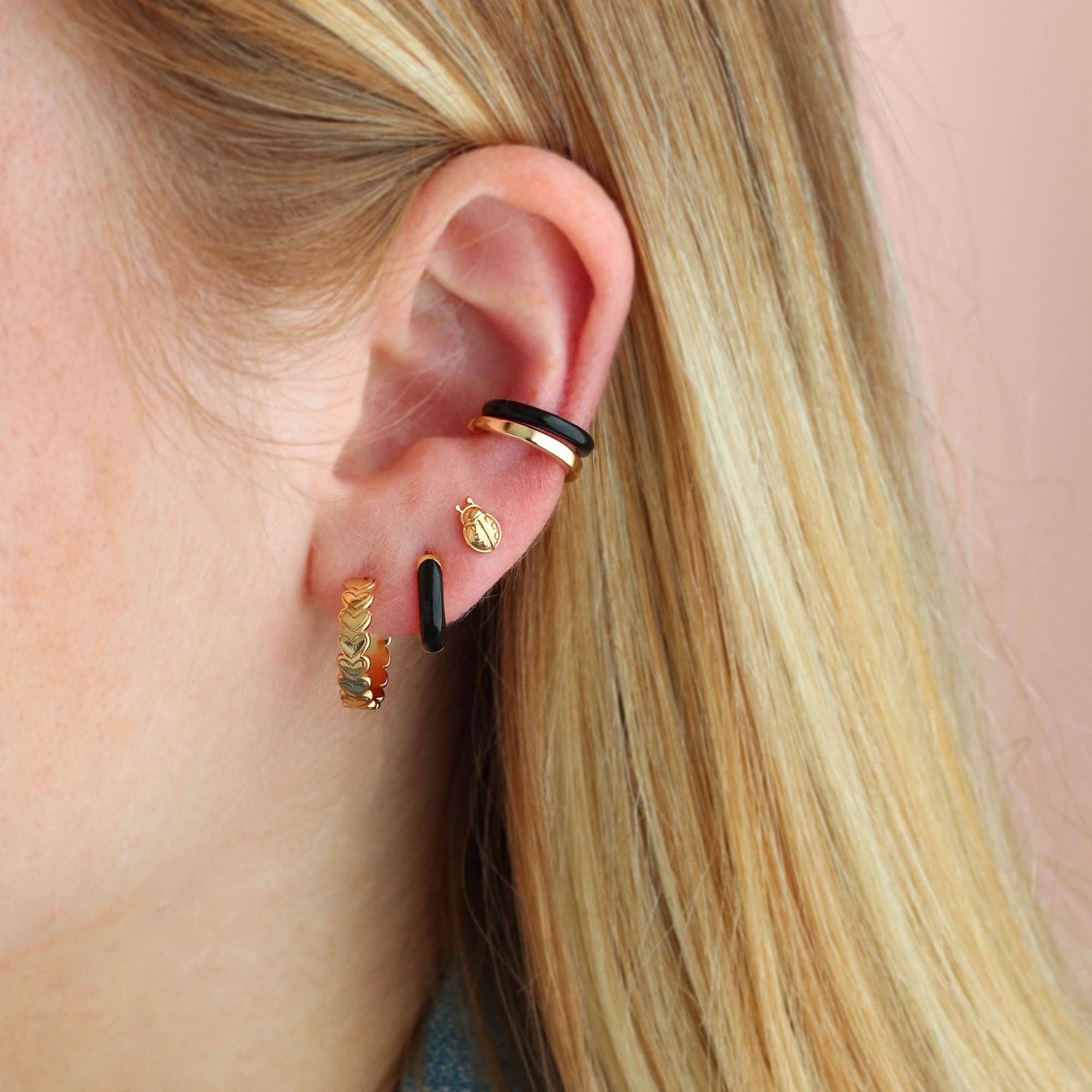Gold Ladybug Studs