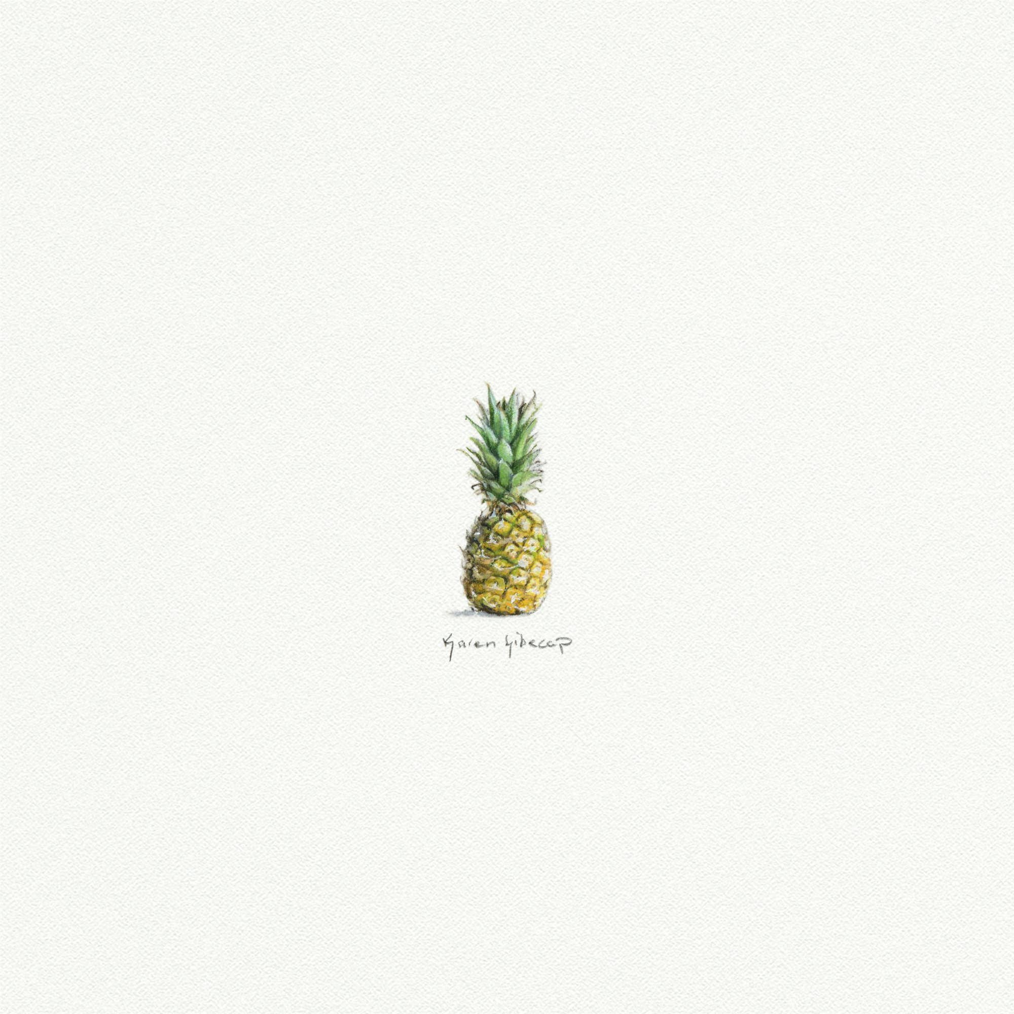 Pineapple Miniature Watercolor Print
