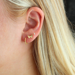Gold Butterfly Studs