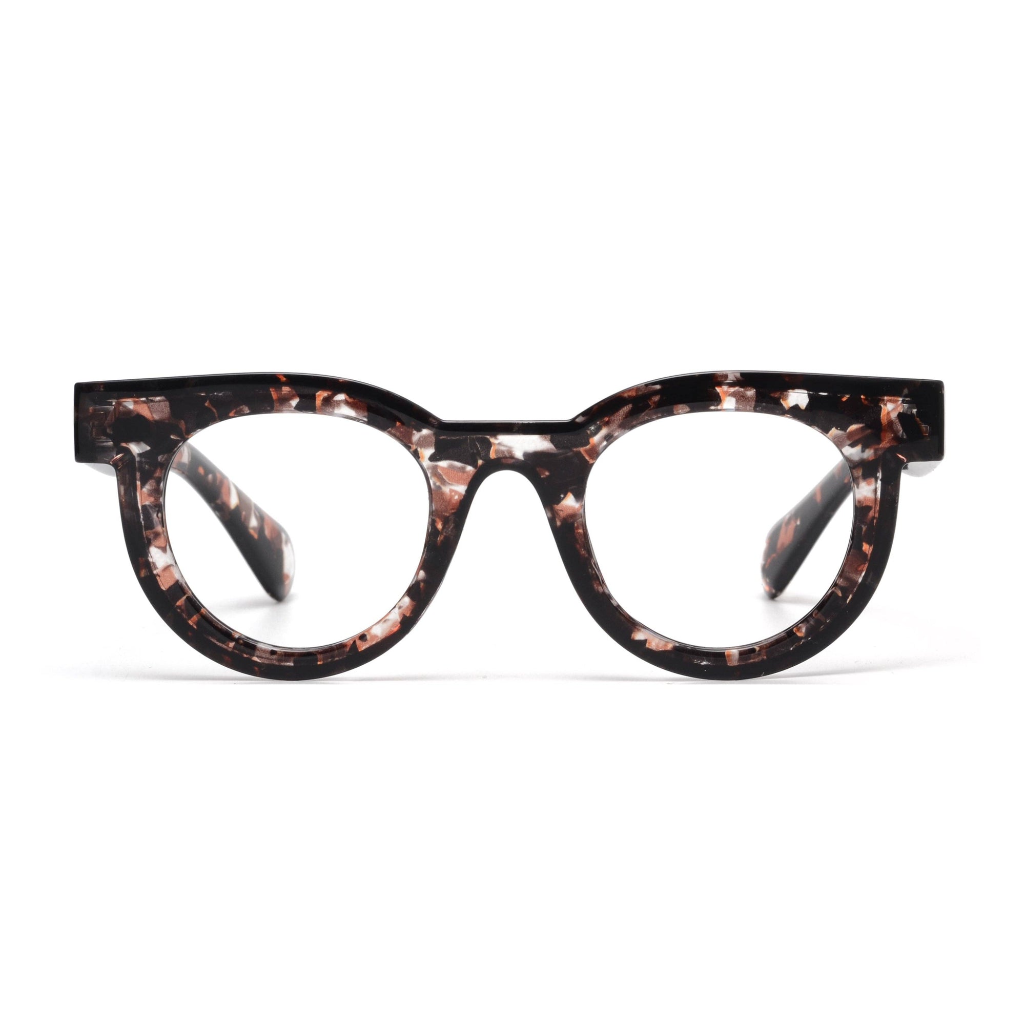 Crackled Brown KAI Blue Light Glasses