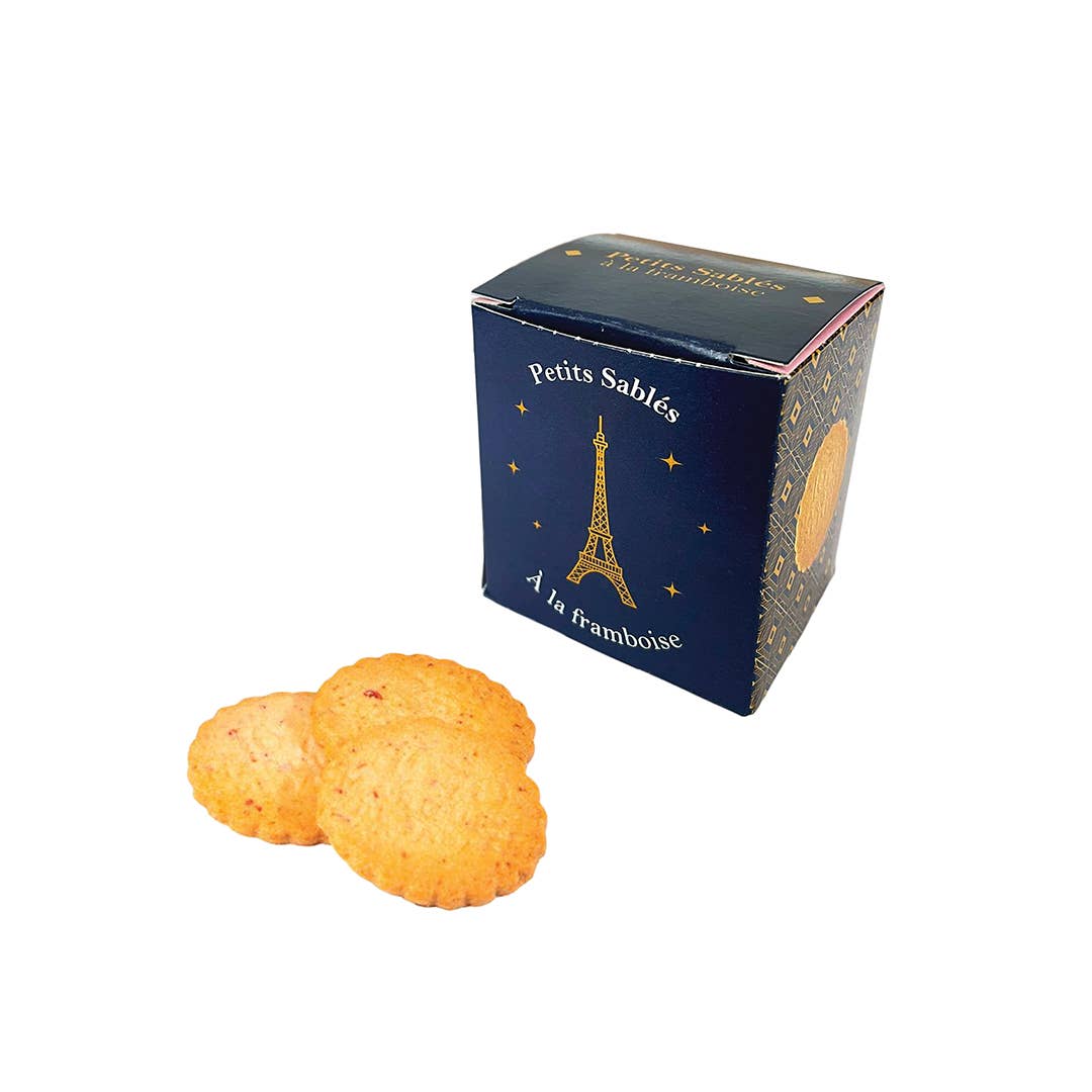 Eiffel Tower Cube Raspberry Chip Shortbread Cookies