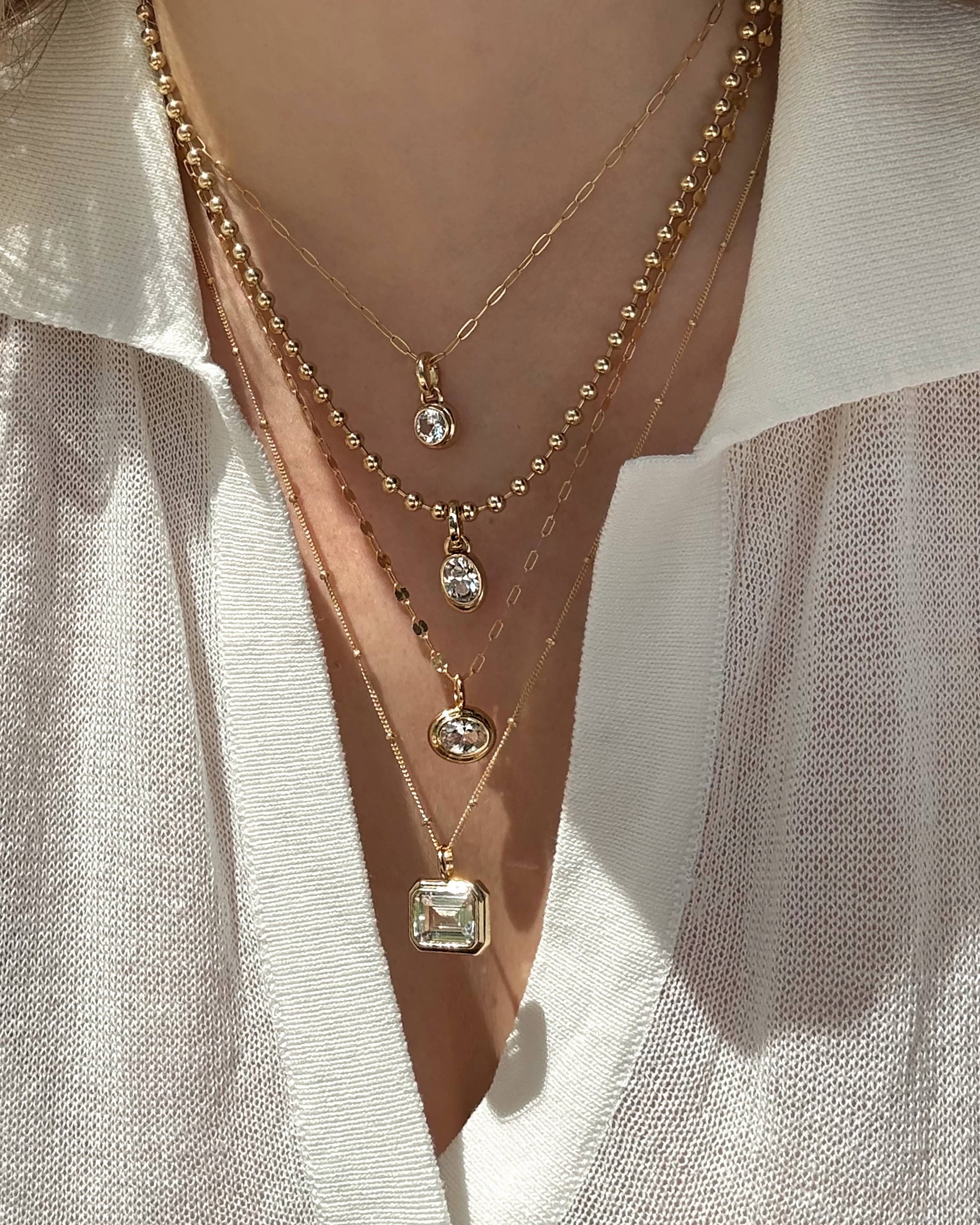Elsie Sapphire Bezel Charm
