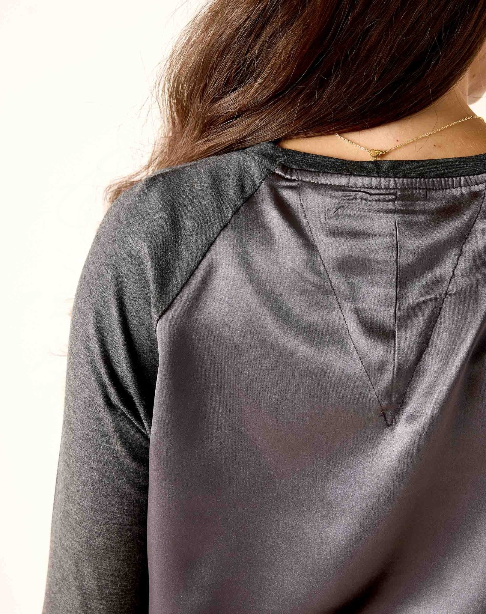 Eclipse Grey Satin Sailor Pajama Set - Box Turtle