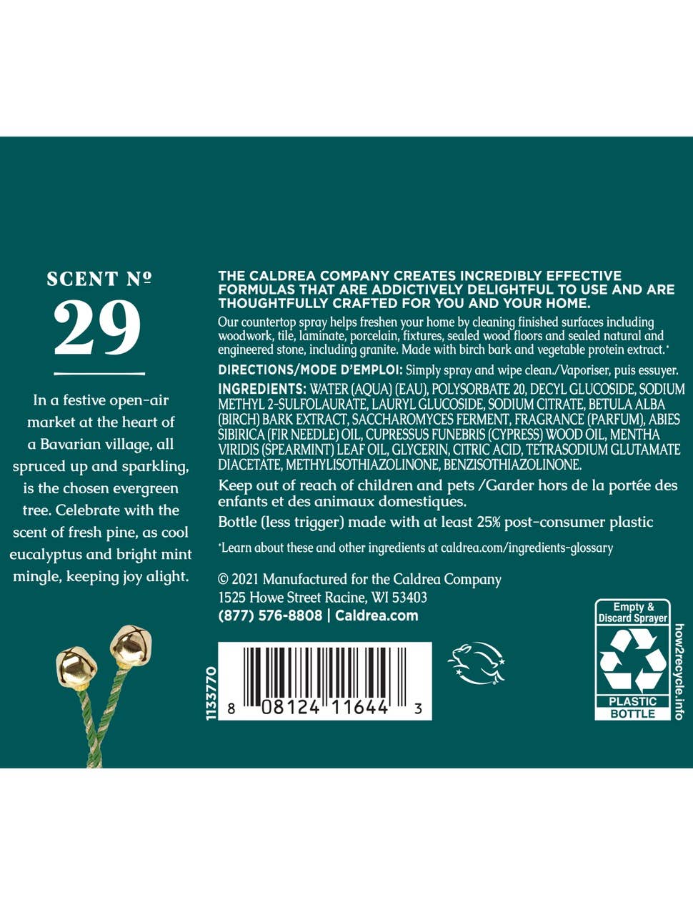 Juniper Laurel Mint Countertop Spray with Vegetable Protein