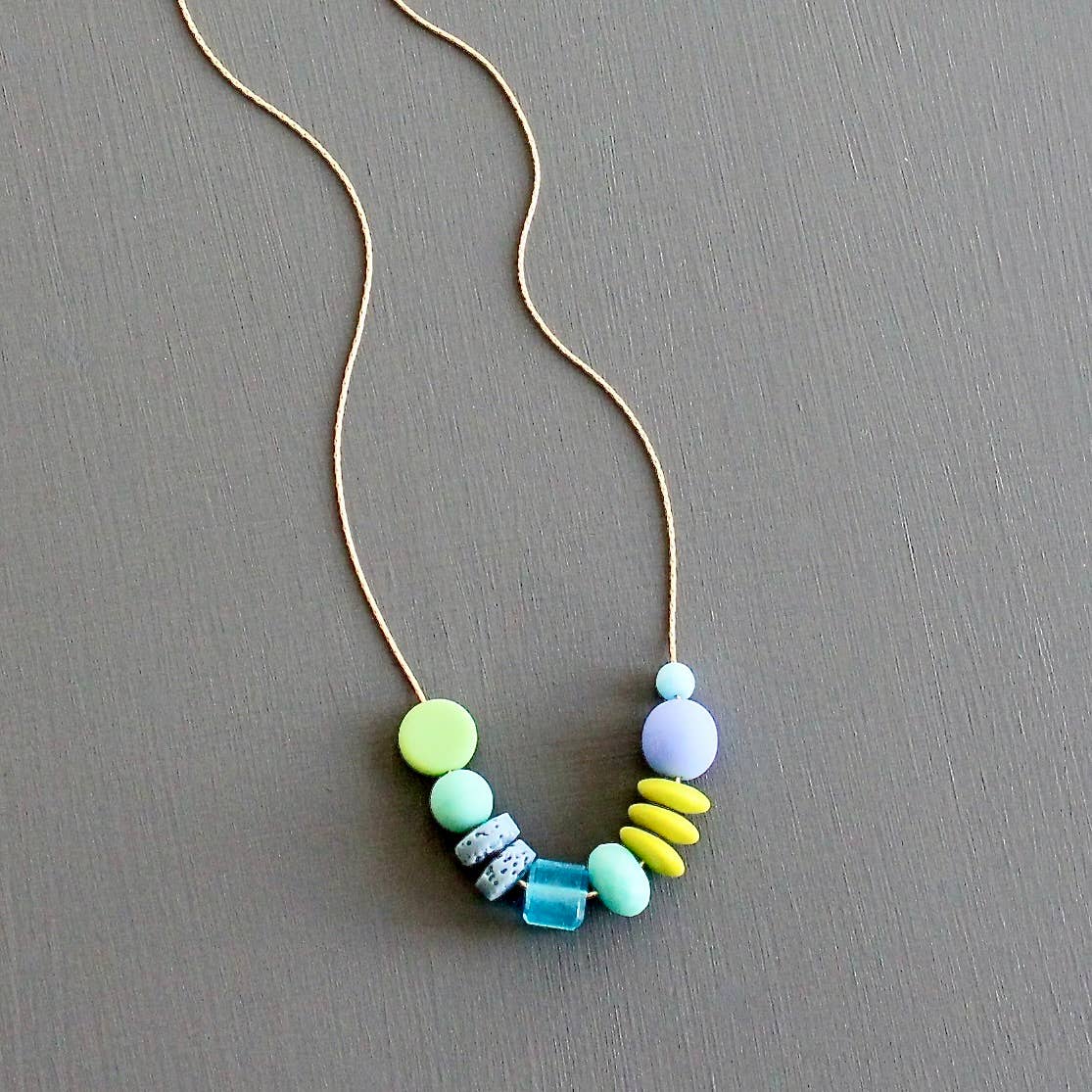 Colorful Matte Glass Necklace