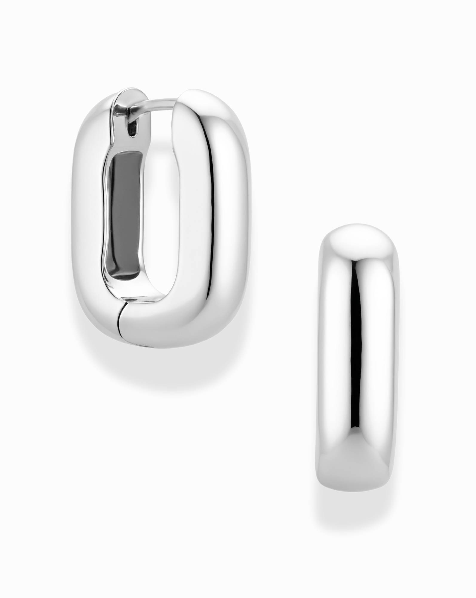 Silver Elly Petite Hoops