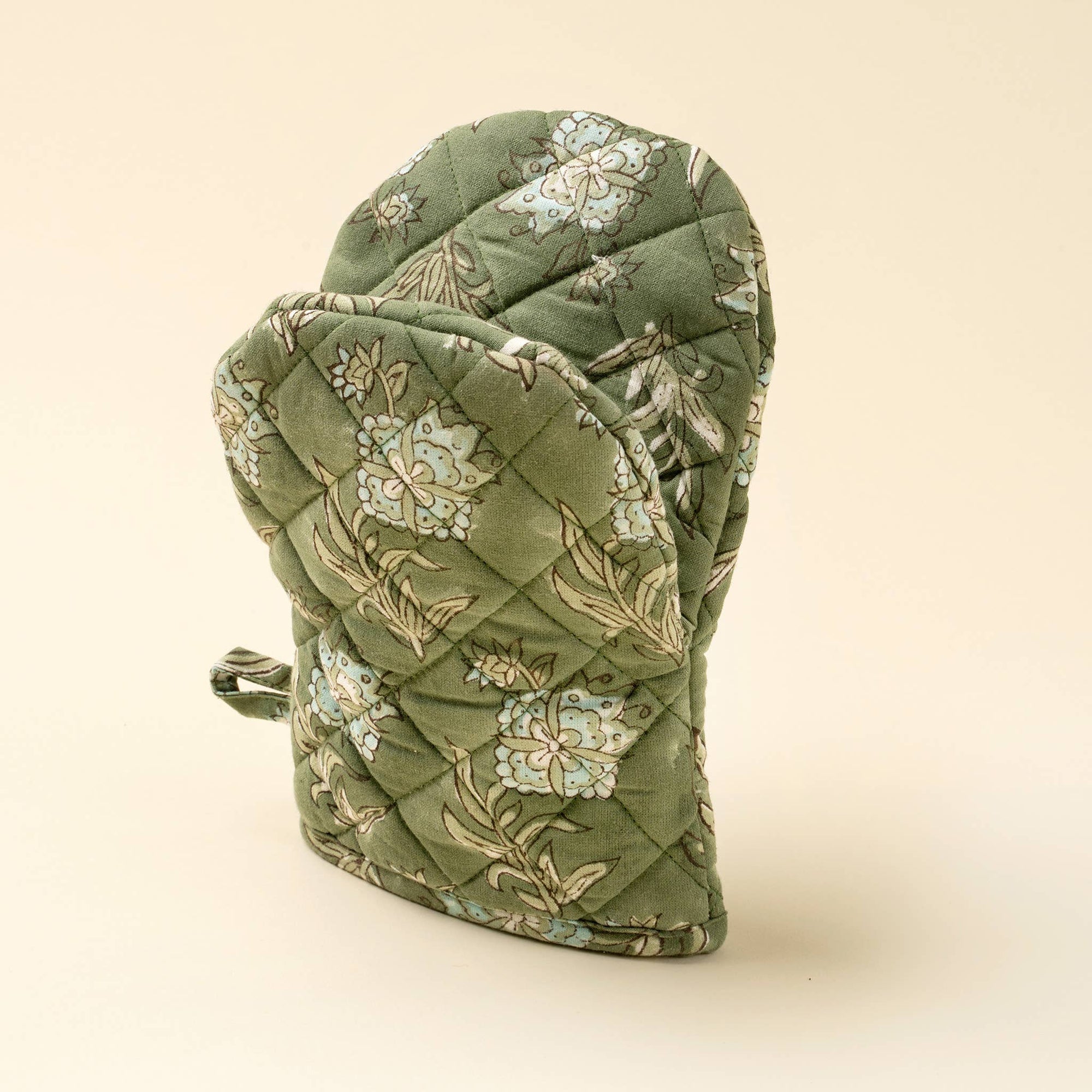 Elowen Block Print Oven Mitt - Box Turtle