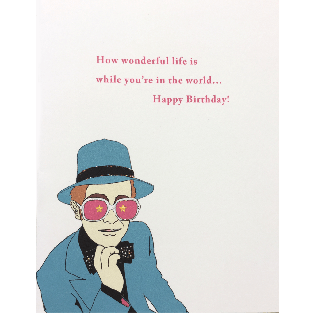 Elton Birthday Card - Box Turtle